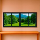 Janela Correr 4 Folhas Vidro 1,50x1,20m Vidro Temperado 6mm F