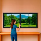 Janela Correr 4 Folhas Vidro 1,50x1,20m Vidro Temperado 6mm F