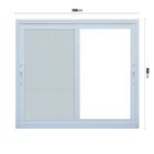 Janela Correr Com Tela Mosquiteira 1,50x1,00m Vidro Temperado