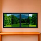 Janela Correr Com Tela Mosquiteira 1,50x1,00m Vidro Temperado