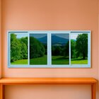 Janela Correr Com Tela Mosquiteira 1,50x1,00m Vidro Temperado