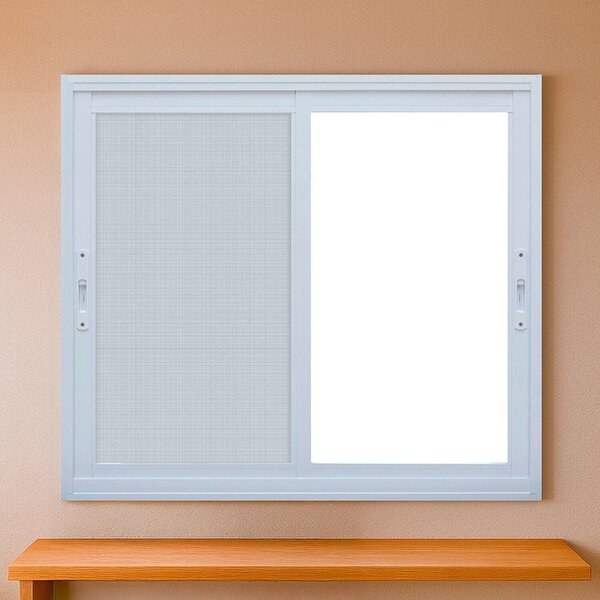 Janela Correr Com Tela Mosquiteira 200cm X 100cm Vidro Temper