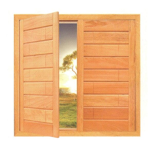 Janela De Abrir 713 Brotas - Madeira Maciça - Angelim Medida