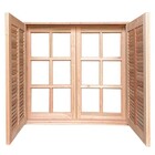 Janela De Abrir / Abrir Reto De Madeira Padrão Cedro Batentes