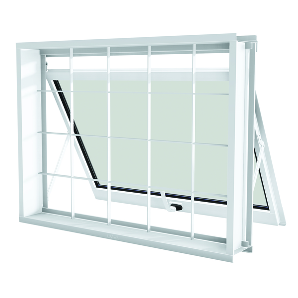 Janela de Abrir Maxim-Ar de Aço Pintado Facilitá 0,60x1,00m Lucasa