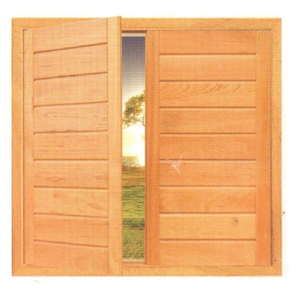 Janela De Abrir Horizontal - Madeira Maciça - Angelim Medida