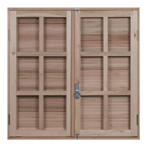 Janela Veneziana de Abrir Madeira Eucalipto EWK 150 1,00x1,40m Rondosul