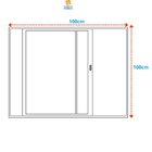 Janela De Aço 100 Cm X 100 Cm 2 Folhas - Cor: Bronze Preto