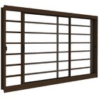 Janela De Aço 100x120cm 2 Folhas - Cor: Bronze Preto