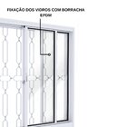 Janela De Aço Com Grade Mosaico E Fecho Embutido Facilita Luc