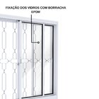 Janela De Aço Com Grade Mosaico E Fecho Embutido Facilita Luc