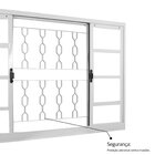 Janela De Aço De Correr 100x100cm 4 Folhas Com Grade Minas Su