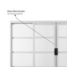 Janela De Aço De Correr 100x100cm 4 Folhas Com Grade Minas Su