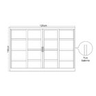 Janela De Aço De Correr 100x120cm 4 Folhas Com Grade Minas Su