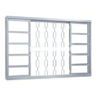 Janela De Aço De Correr 100x150cm 4 Folhas Com Grade Minas Su