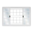 Janela De Aço De Correr 100x200cm 4 Folhas Com Grade Minas Su