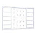 Janela De Aço De Correr 120x120cm 4 Folhas Com Grade Minas Su