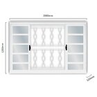 Janela De Aço De Correr 120x200cm 4 Folhas Com Grade Minas Su