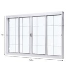 Janela De Aço De Correr Central 100x120cm 4 Folhas Com Grade