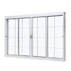 Janela De Aço De Correr Central 100x120cm 4 Folhas Com Grade