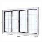 Janela De Aço De Correr Central 100x150cm 4 Folhas Com Grade