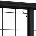 Janela De Aço De Correr Central 4 Folhas Com Grade Quadrada E