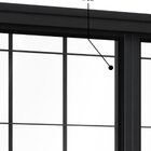 Janela De Aço De Correr Central 4 Folhas Com Grade Quadrada E