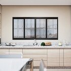 Janela De Aço De Correr Com Grade Mosaico 4 Folhas 100x120cm