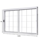 Janela De Aço De Correr Lateral 100x120cm 2 Folhas Com Grade