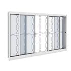 Janela De Aço Galvanizado Gold 04 Folhas Com Grade Elo - 100x