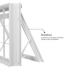 Janela De Aço Maxim-ar 60x60cm Com Grade Minas Sul Mgm Branco