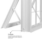 Janela De Aço Maxim-ar 60x60cm Com Grade Minas Sul Mgm Branco