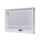 Janela De Aço Maxim-ar 60x60cm Com Grade Quadriculada E Vidro