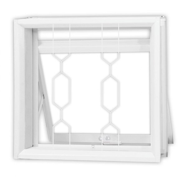 Janela De Aço Maxim-ar 60x80cm Com Grade Mgm Branco