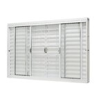 Janela De Aço Veneziana Central 100x120cm 6 Folhas Com Grade