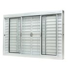 Janela De Aço Veneziana Central 100x120cm 6 Folhas Com Grade