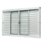 Janela De Aço Veneziana Central 100x200cm 6 Folhas Com Grade