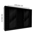 Janela De Aço Veneziana Com Grade Lucasa Facilita Preto