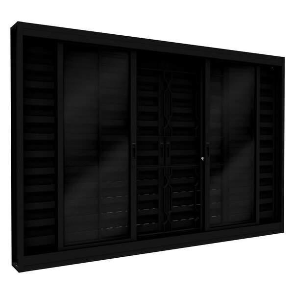 Janela De Aço Veneziana Com Grade Lucasa Facilita Preto