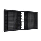 Janela De Aço Veneziana Com Grade Mosaico 6 Folhas 120x150cm