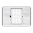 Janela De Aço Veneziana De Correr 100x150cm 4 Folhas Com Grad