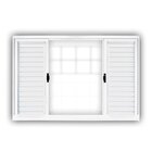 Janela De Aço Veneziana De Correr 100x150cm 6 Folhas Com Grad