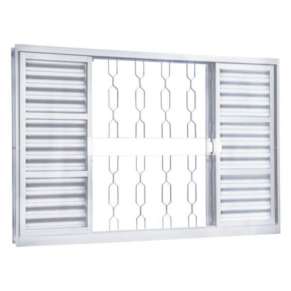 Janela De Aço Veneziana De Correr 100x150cm 6 Folhas Minas Su