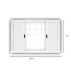 Janela De Aço Veneziana De Correr 100x200cm 6 Folhas Com Grad