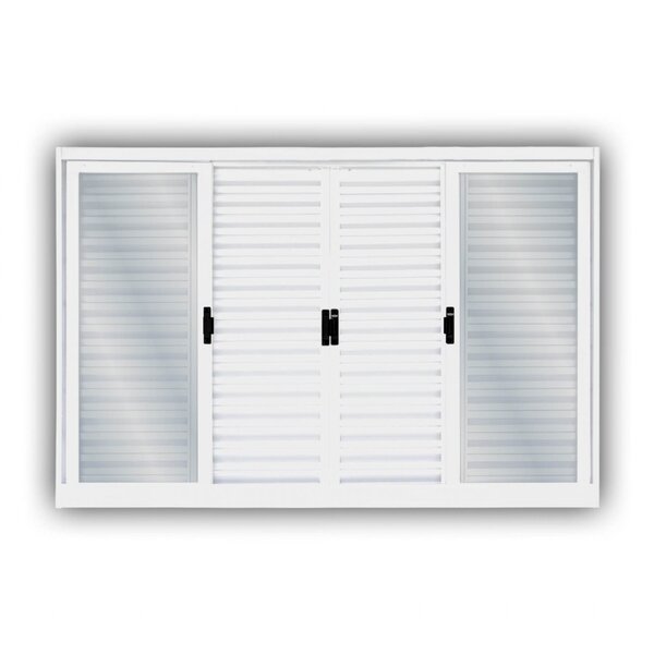 Janela De Aço Veneziana De Correr 120x200cm 6 Folhas Minas Su