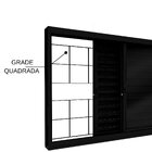 Janela De Aço Veneziana De Correr Lateral 3 Folhas Com Grade