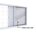 Janela De Aço Veneziana De Correr Lateral 3 Folhas Grade Quad