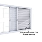 Janela De Aço Veneziana De Correr Lateral 3 Folhas Grade Quad