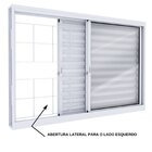 Janela De Aço Veneziana De Correr Lateral 3 Folhas Grade Quad