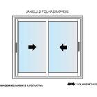 Janela De Alumínio 02 Folhas Amadeirado Classic - 120x100